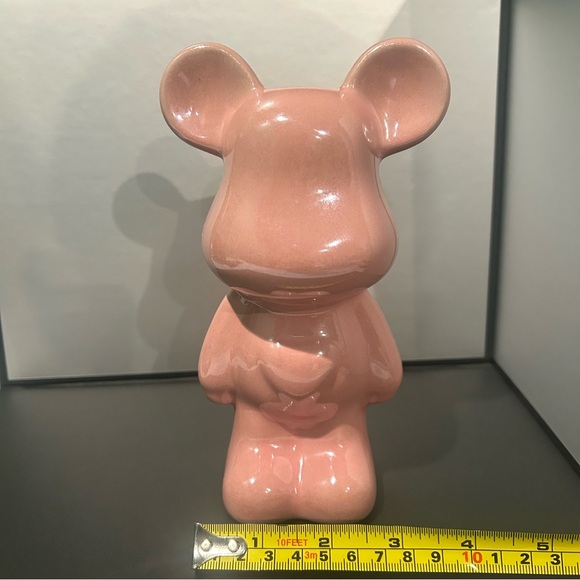 Pink Ceramic Bear Figurine - Picture 5 of 6